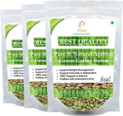 VIHADO Best Quality Organic GREEN COFFEE BEANS FOR WEIGHT LOSS 100% NATURAL,GLUTEN FREE FOR UNISEX (Pack of 3) Filter Coffee 100 g(Pack of 3)
VIHADO Best Quality Organic GREEN COFFEE BEANS FOR WEIGHT LOSS 100% NATURAL,GLUTEN FREE FOR UNISEX (Pack of 3) Filter Coffee 100 g(Pack of 3)