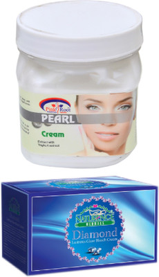 Pink Root PEARL CREAM 500ML WITH NATURENCE DIAMOND BLEACH 200G(Set of 2)