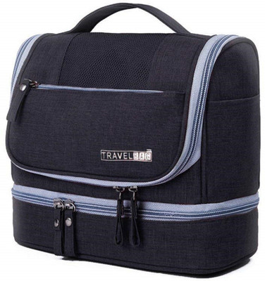 Kanha Waterproof Travel Toiletry Bag Travel Toiletry Kit(Black)