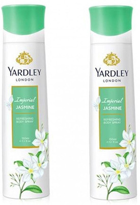 Yardley London Imperial Jasmin Combo Perfume Body Spray - For Women(150 ml, Pack of 2)
Yardley London Imperial Jasmin Combo Perfume Body Spray - For Women(150 ml, Pack of 2)