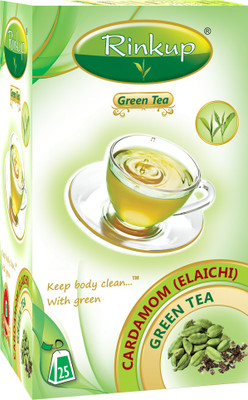 Rinkup Green Tea in Tea Bags (Pack of 25) Cardamom Green Tea Bags(25 Bags, Box)