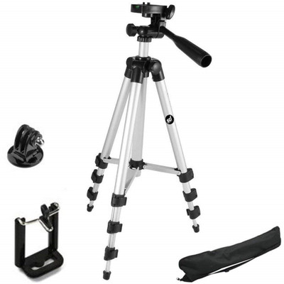 TECH-X 3110 Foldable Camera Tripod With Mobile Clip Holder Bracket, Fully Flexible Mount Cum Tripod, Standwith 3D Head & Quick Release Plate (Black) Tripod(Silver, Supports Up to 1500)
TECH-X 3110 Foldable Camera Tripod With Mobile Clip Holder Bracket, Fully Flexible Mount Cum Tripod, Standwith 3D Head & Quick Release Plate (Black) Tripod(Silver, Supports Up to 1500)