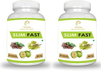 VIHADO Slim Fast Mixture of Garcinia Cambogia, Green tea & Green coffee beans Extract for weight loss management(120 No)
VIHADO Slim Fast Mixture of Garcinia Cambogia, Green tea & Green coffee beans Extract for weight loss management(120 No)