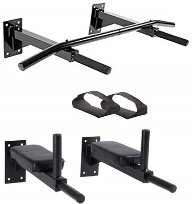 IBS Wall Mount Combo Dips Bar Pub Straps for Multiple Body Exercises for Home and Gym Pull-up Bar(Black)
IBS Wall Mount Combo Dips Bar Pub Straps for Multiple Body Exercises for Home and Gym Pull-up Bar(Black)