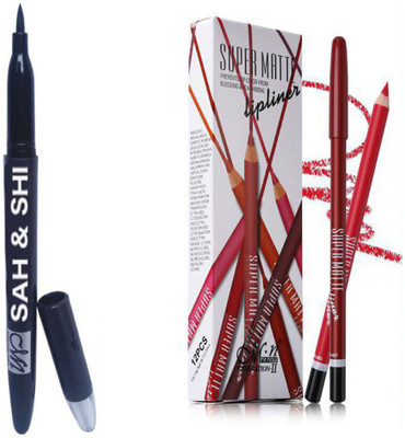 Sah&Shi Liquid Gel Eyeliner (Long Last) with Super Matte Lip Liner Pencil(Set of 2)
Sah&Shi Liquid Gel Eyeliner (Long Last) with Super Matte Lip Liner Pencil(Set of 2)