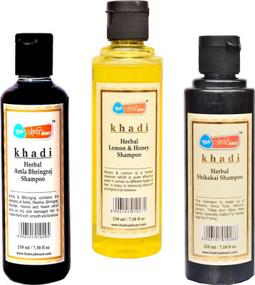 The Khadi Mart Lemon Honey + Shikakai Shampoo + Amla Bhringraj - Pack 3 - 630 ML(630 ml)
The Khadi Mart Lemon Honey + Shikakai Shampoo + Amla Bhringraj - Pack 3 - 630 ML(630 ml)