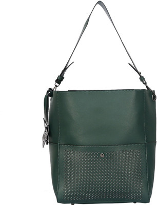 Fiona Trends Women Casual Green PU Sling Bag