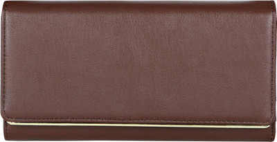 Lino Perros Women Casual Brown Artificial Leather Wallet(2 Card Slots)