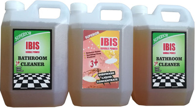 IBIS CLEANING LIQUIDS COMBO : 2 LITRE BATHROOM CLEANER -COLOGNE PERFUME & 1 LTR DISWASH CLEANING GEL- LEMON FLAVOUR. TOTAL : 3 LITRES COLOGNE FRAGRANCE, LEMON PERFUME(3000 ml, Pack of 3)
IBIS CLEANING LIQUIDS COMBO : 2 LITRE BATHROOM CLEANER -COLOGNE PERFUME & 1 LTR DISWASH CLEANING GEL- LEMON FLAVOUR. TOTAL : 3 LITRES COLOGNE FRAGRANCE, LEMON PERFUME(3000 ml, Pack of 3)