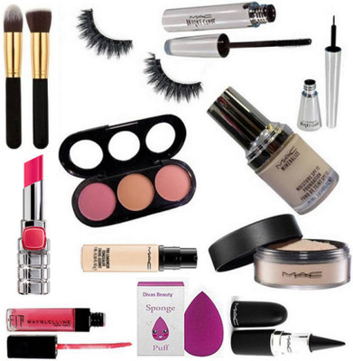 divas beauty sponge puff &Mac 3 Shades Blusher &mac Mineralize Foundation & mac Broke Candy Eyeliner & Mascara With mac Loose Powder &mac Pro Long Wear Concealer & Eyelashes With Stick Kajal & loreal matte finish lipstick & makeup brush 2pcs & new york li
divas beauty sponge puff &Mac 3 Shades Blusher &mac Mineralize Foundation & mac Broke Candy Eyeliner & Mascara With mac Loose Powder &mac Pro Long Wear Concealer & Eyelashes With Stick Kajal & loreal matte finish lipstick & makeup brush 2pcs & new york li