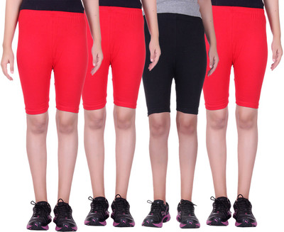 Alisha Short For Girls Sports Solid Cotton Lycra Blend(Multicolor, Pack of 4, Black;red 
Alisha Short For Girls Sports Solid Cotton Lycra Blend(Multicolor, Pack of 4, Black;red