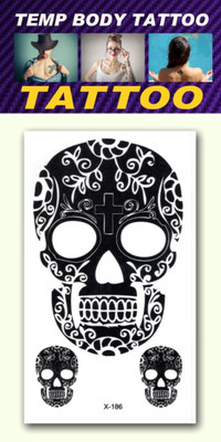 smilendeal Smilendeal_T2552 Skelleton Temp Body Tattoo(Skelleton)