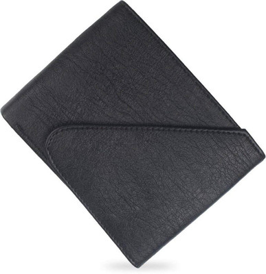 FASIONNEVER Men Black Artificial Leather Wallet(6 Card Slots)