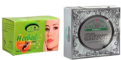 Pink Root HERBAL BLEACH 250G WITH NATURENCE SILVER KIT 15G(Set of 2)