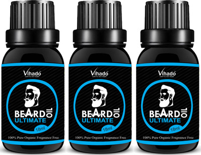 VIHADO Ultimate Beard Oil For Beard & Mustache Growth Original / Combo of 3 / 3 Bottles of 18ml Hair Oil(54 ml)
VIHADO Ultimate Beard Oil For Beard & Mustache Growth Original / Combo of 3 / 3 Bottles of 18ml Hair Oil(54 ml)