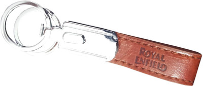 Hims Leather & Metal Key chain For Royal Enfield Bike Key Chain