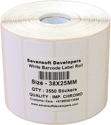 Sevensoft Developers 38X25MM Barcode Label (1.5X1 INCH) Self-adhesive Paper Label(White)
Sevensoft Developers 38X25MM Barcode Label (1.5X1 INCH) Self-adhesive Paper Label(White)