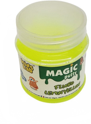 KidsLab Magic Putty Fluoro Lemon Yellow 100gms Yellow Putty Toy