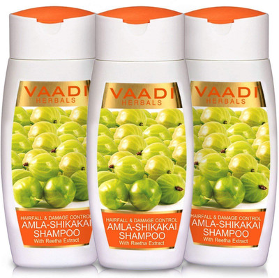 Vaadi Herbals Amla Shikakai Shampoo-Hairfall & Damage Control (110 ml x 3)(110 ml)
Vaadi Herbals Amla Shikakai Shampoo-Hairfall & Damage Control (110 ml x 3)(110 ml)