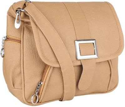 XASIO Lite Women Casual Beige PU Sling Bag