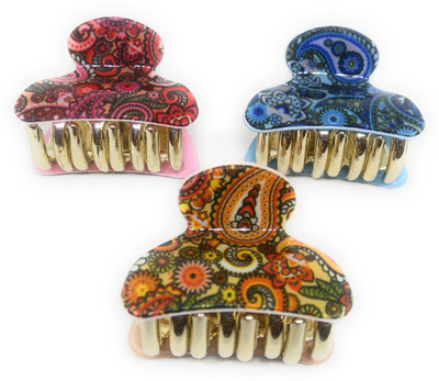 Khubsurat Hair Clutcher / Hair Claw Clip for Girls & Women, Chunry Print, Set of 3 Pieces of 3 Colors, Small Size, Premium Quality Hair Claw, Hair Clip(Multicolor)
Khubsurat Hair Clutcher / Hair Claw Clip for Girls & Women, Chunry Print, Set of 3 Pieces of 3 Colors, Small Size, Premium Quality Hair Claw, Hair Clip(Multicolor)