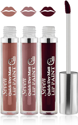 Seven cosmetics makeup 24 h lip paint quick dry matte liquid lipstick set of 3(l brown hot chocolate l pink brown, 24 ml)
Seven cosmetics makeup 24 h lip paint quick dry matte liquid lipstick set of 3(l brown hot chocolate l pink brown, 24 ml)