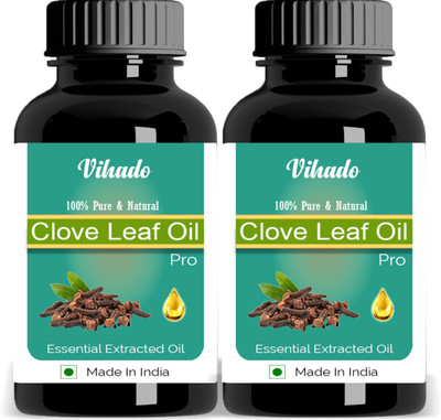 Vihado Clove leaf Essential Oil 30 ML Pack of 2(60 ml)(30 ml)