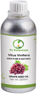 Ks Essentials 100% Pure Grapeseed Carrier Oil (Vitus Vinifera) (1000ml)(1000 ml)
Ks Essentials 100% Pure Grapeseed Carrier Oil (Vitus Vinifera) (1000ml)(1000 ml)