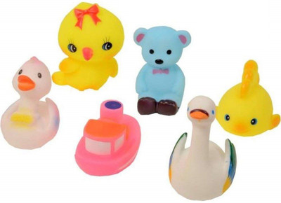 Mahvi Toys 6 Piece Toddler Baby Bathtub Bathing Chu Chu Squeeze Bath Toys Non-Toxic BPA Free Animal Shape Bath Toy(Multicolor)
Mahvi Toys 6 Piece Toddler Baby Bathtub Bathing Chu Chu Squeeze Bath Toys Non-Toxic BPA Free Animal Shape Bath Toy(Multicolor)