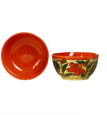 caffeine Katori Dessert Bowl in Glossy Orange Flower (Set of 2) Ceramic Bowl Set(Orange, Green, Pack of 2)
caffeine Katori Dessert Bowl in Glossy Orange Flower (Set of 2) Ceramic Bowl Set(Orange, Green, Pack of 2)