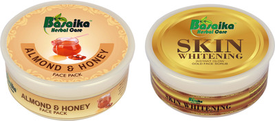 Basaika Herbal Care Combo Pack of 2 ( Almond & Honey face pack, 150gms & Skin Whitening Instant Glow gold face Scrub, 120gms)(Set of 2)
Basaika Herbal Care Combo Pack of 2 ( Almond & Honey face pack, 150gms & Skin Whitening Instant Glow gold face Scrub, 120gms)(Set of 2)