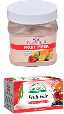 Pink Root FRUIT MASK 500ML WITH NATURENCE FRUIT BLEACH 200G(Set of 2)