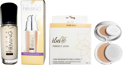 IBA Medium Shell SPF 15 Perfect Look Long-Wear Mattifying Pressed Powder 02 Compact with 24H longwear foundation(Set of 2)
IBA Medium Shell SPF 15 Perfect Look Long-Wear Mattifying Pressed Powder 02 Compact with 24H longwear foundation(Set of 2)