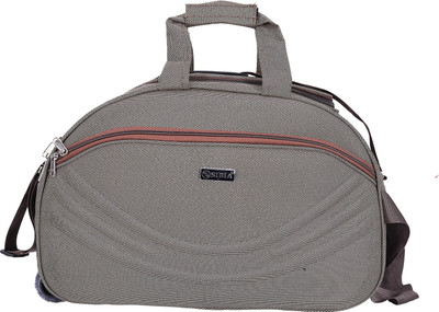 SIBIA Unisex Polyester Duffel Strolley Bag(Beige)