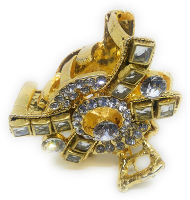 Khubsurat Metal Hair Clutcher Hair Claw, Hair Clip(Gold)