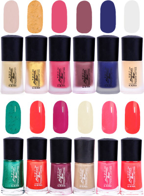 SMC FASHION BAR Gel Based Neon Nail Paint Combo Matte Nude Almond, Matte Golden Yellow, Matte Lava Pink, Matte Mulberry Brown, Matte Royal Blue, Matte Top Coat, Shimmer Green, Neon Orange, Wine, Nude Brown, Crimson Red, Neon Pink(Pack of 12)
SMC FASHION BAR Gel Based Neon Nail Paint Combo Matte Nude Almond, Matte Golden Yellow, Matte Lava Pink, Matte Mulberry Brown, Matte Royal Blue, Matte Top Coat, Shimmer Green, Neon Orange, Wine, Nude Brown, Crimson Red, Neon Pink(Pack of 12)