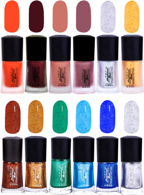SMC FASHION BAR Gel Based Long Lasting Nail Paint Combo Matte Orange, Matte Garnet Red, Matte Coral Peach, Matte Mulberry Brown, Matte Silver, Matte Golden Yellow, Shimmer Copper Brown, Glitter Golden, Shimmer Green, Glossy Turquoise Blue, Shimmer Sea Blu
SMC FASHION BAR Gel Based Long Lasting Nail Paint Combo Matte Orange, Matte Garnet Red, Matte Coral Peach, Matte Mulberry Brown, Matte Silver, Matte Golden Yellow, Shimmer Copper Brown, Glitter Golden, Shimmer Green, Glossy Turquoise Blue, Shimmer Sea Blu