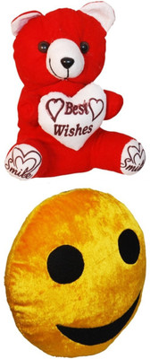 Red Ballons Combo of Smiley Pillow with Cute Red colour chubby Teddy - 30 cms - 10 cm(Multicolor)
Red Ballons Combo of Smiley Pillow with Cute Red colour chubby Teddy - 30 cms - 10 cm(Multicolor)