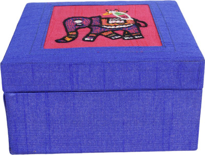 Indha Craft Hand Embroidered Elephant With Trunk Motif Blue Colour Multi utility Make Up and Jewellery Vanity Box(Blue)
Indha Craft Hand Embroidered Elephant With Trunk Motif Blue Colour Multi utility Make Up and Jewellery Vanity Box(Blue)