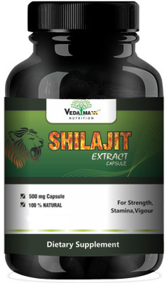 VEDA MAXX Shilajit Extract 60 Capsule for Strength, Stamina,Vigour with 4.5% fulvic acid(500 mg)
VEDA MAXX Shilajit Extract 60 Capsule for Strength, Stamina,Vigour with 4.5% fulvic acid(500 mg)