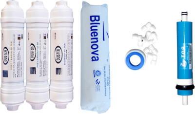 Bluenova C-TOP 80 GPD membrane, Duster Inline set, Spun, Bowl and Other accessories Solid Filter Cartridge(0.001, Pack of 7)
Bluenova C-TOP 80 GPD membrane, Duster Inline set, Spun, Bowl and Other accessories Solid Filter Cartridge(0.001, Pack of 7)