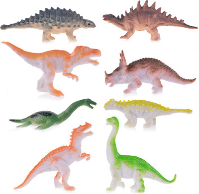 Apurbas 4.5 Inch Dinosaur Big Family Pack of 8(Multicolor)