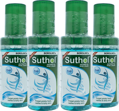 BOROLINE's SUTHOL Fresh Antiseptic Skin liquid 100 ml Pack Of 4 Antiseptic Spray(100 ml, Pack of 4)
BOROLINE's SUTHOL Fresh Antiseptic Skin liquid 100 ml Pack Of 4 Antiseptic Spray(100 ml, Pack of 4)