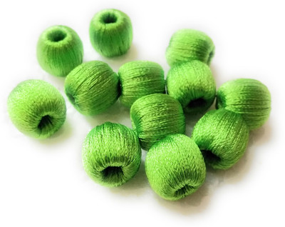 Medonna shoppe Light Green colour silk thread beads for jewellery making, craft works, pack of 50 nos
Medonna shoppe Light Green colour silk thread beads for jewellery making, craft works, pack of 50 nos
