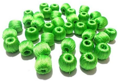 Medonna shoppe Light Green colour Silk thread wrapped beads for jewellery making, craft works, pack of 50
Medonna shoppe Light Green colour Silk thread wrapped beads for jewellery making, craft works, pack of 50