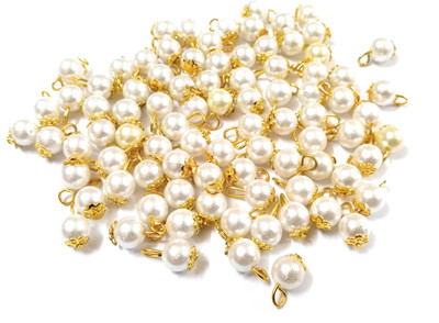 Medonna shoppe Pearl dongle , Pearl charm beads , WHITE colour hanging pearls for jewellery making , craft works, pack of 100 nos
Medonna shoppe Pearl dongle , Pearl charm beads , WHITE colour hanging pearls for jewellery making , craft works, pack of 100 nos