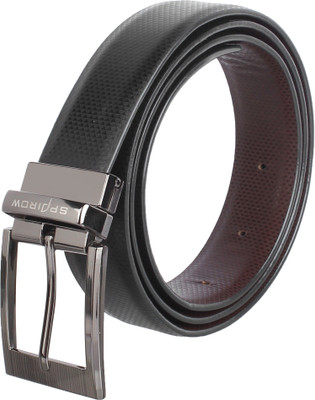 Spairow Men Formal Black Artificial Leather Reversible Belt
