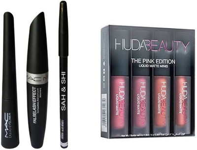 Sah&Shi Eyebrow Black Pencil With Mascara &Liquid Eyeliner (Set of 3) And HB Pink Edition Matte Me Lipstick(Set of 2)
Sah&Shi Eyebrow Black Pencil With Mascara &Liquid Eyeliner (Set of 3) And HB Pink Edition Matte Me Lipstick(Set of 2)