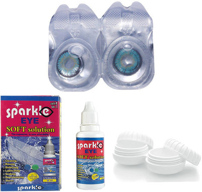 Sparkle Eye Aqua Monthly Contact Lens(0, Aqua, Pack of 1)