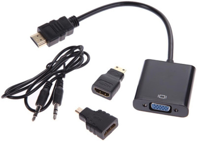 Microware 1080P Micro HDMI / Mini HDMI / HDMI to VGA Adapter with Audio(Blcak) HDMI Cable(Compatible with Mobile, Laptop, Tablet, Mp3, Gaming Device, Black)
Microware 1080P Micro HDMI / Mini HDMI / HDMI to VGA Adapter with Audio(Blcak) HDMI Cable(Compatible with Mobile, Laptop, Tablet, Mp3, Gaming Device, Black)